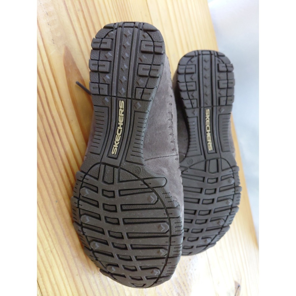 Skechers Totem Pole Womens Sz 6 choc Suede Memory Foam Moccasin Boots 49013 NEW - Picture 7 of 8